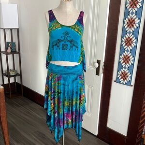 Bohemian Tie-Dye Skirt and Top